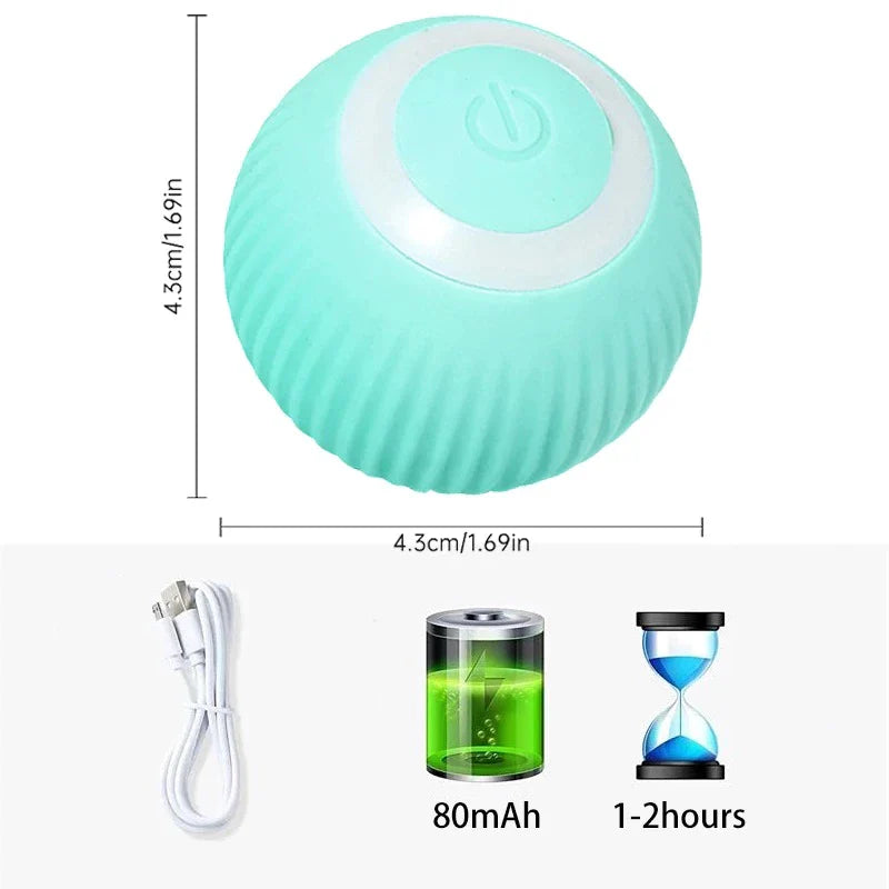 Balle Électrique Interactive Pour Chien – Jouet Intelligent À Roulement Automatique Pour L'Entraînement Et Le Jeu En Intérieur